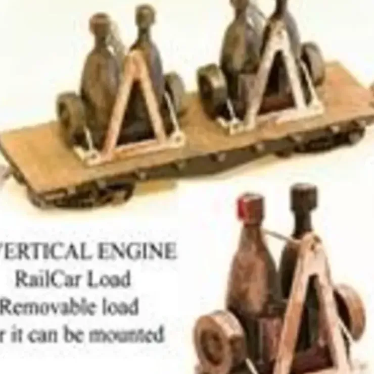 Model Tech Studios D0253 HO Scale Detail Vertical Engines Railcar Load (2) - Your Source for Gaming Essentials* Trains