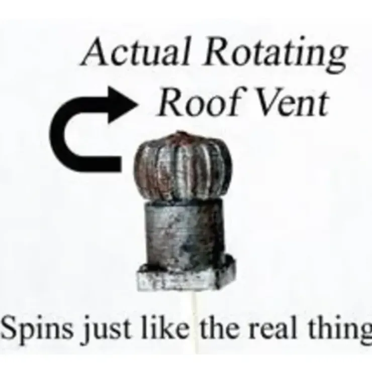 Model Tech Studios D1182P N Scale Rotational Roof Vent - Your Source for Gaming Essentials* Trains