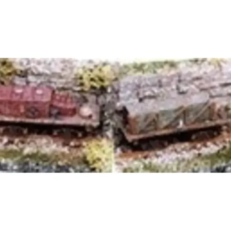 Model Tech Studios JN1035 N Scale Fire Car Gravel Car Dual Pack - Your Source for Gaming Essentials* Trains