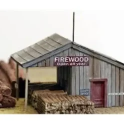 Model Tech Studios S0175 HO Firewood Company Office & Storage Shed Kit/Scene - Your Source for Gaming Essentials* Trains