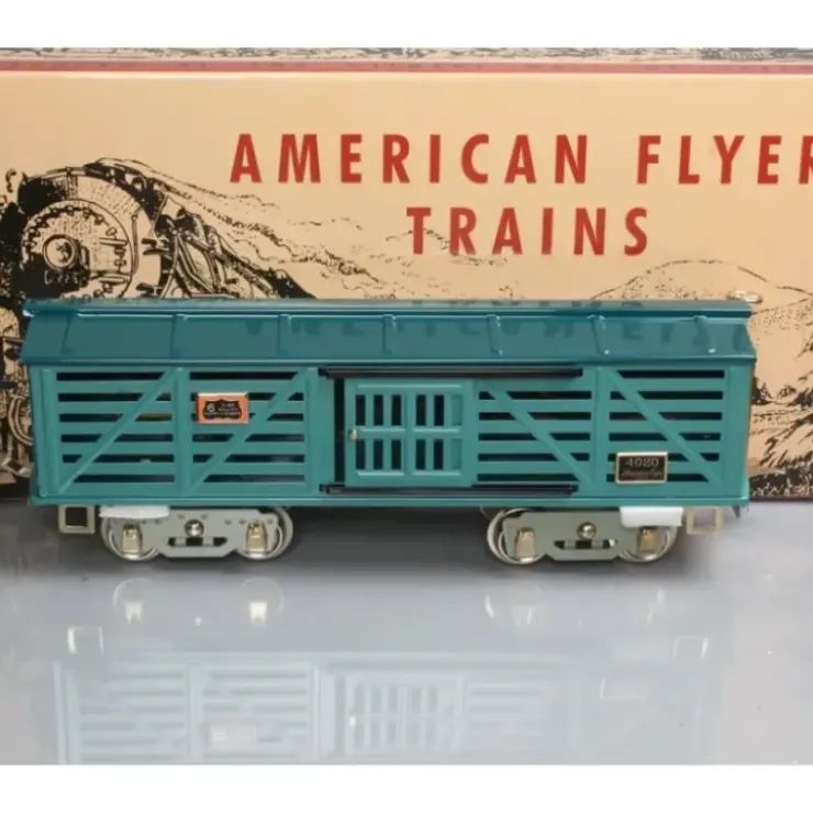 MTH 11-30089 American Flyer Lines Blue 4020 Stock Car - Your Source for Gaming Essentials* Trains