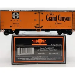 MTH 85-78032 HO Santa Fe 40'' Steel Sided Reefer Car #34927 - Your Source for Gaming Essentials* Trains