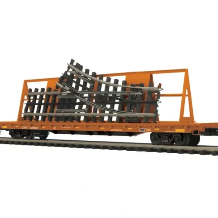 MTH 20-95141 O CSX 60' Flat Car with ScaleTrax O-31 Switch #920681/920683 - Your Source for Gaming Essentials* Trains