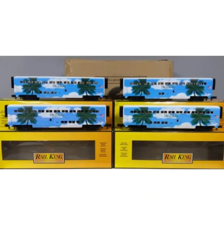 MTH 30-6547 O Gauge Florida Tri-Rail Superliner Passenger Car Set EX/Box - Your Source for Gaming Essentials* Trains