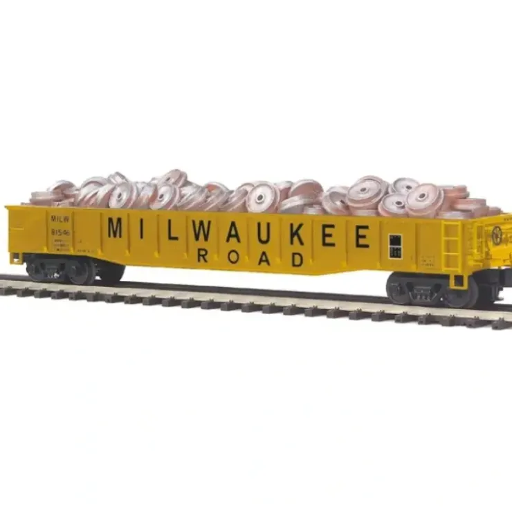 MTH 20-98827 O Gauge Milwaukee Road Gondola w/Wheel Scrap Load #81546 - Your Source for Gaming Essentials
