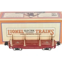 MTH 11-70018 O Gauge No.2811 Maroon Tinplate Flatcar with Stakes - Your Source for Gaming Essentials* Trains