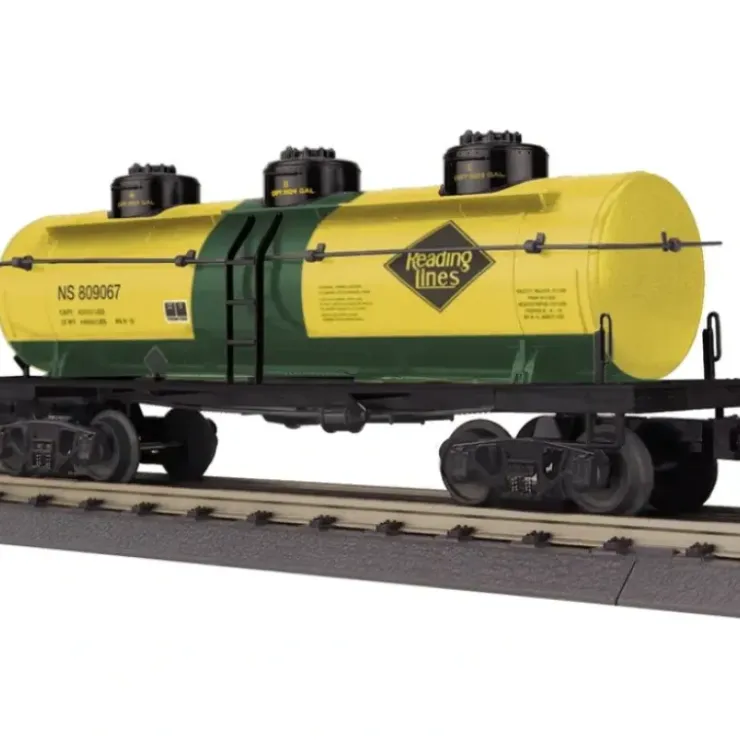 MTH 30-73440 O Gauge Reading 3-Dome Tank Car - Your Source for Gaming Essentials* Trains