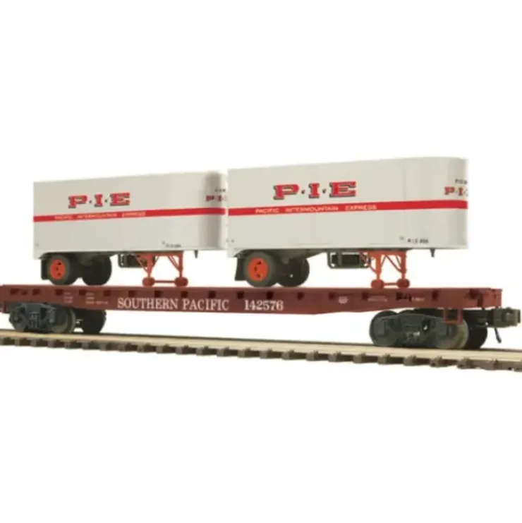 MTH 20-98882 O Gauge Southern Pacific Flatcar #142576 w/ 2 PUP Trailers - Your Source for Gaming Essentials* Trains