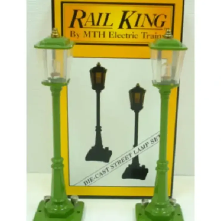 MTH 20-1026 O N. 56 Two Green Street Lamps - Your Source for Gaming Essentials* Trains