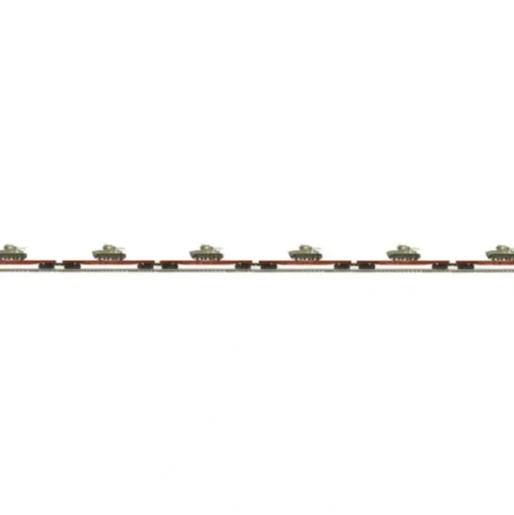 MTH 20-90694 O PRR 6pk Flatcars w/M4 Sherman Tanks - Your Source for Gaming Essentials* Trains