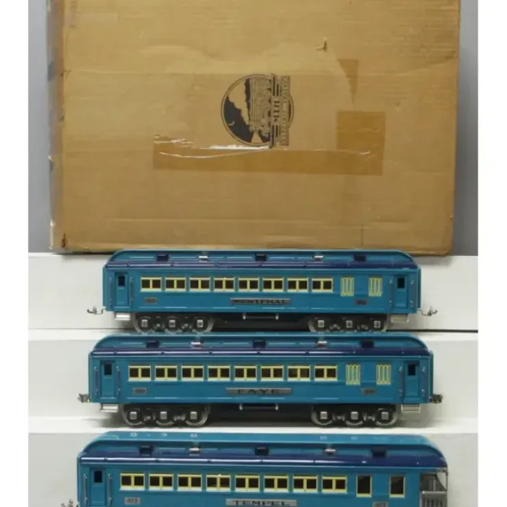 MTH 11-40040 Std.Gauge Two Tone Blue Comet Nickel Trim Passenger Set (Set of 3) - Your Source for Gaming Essentials* Trains