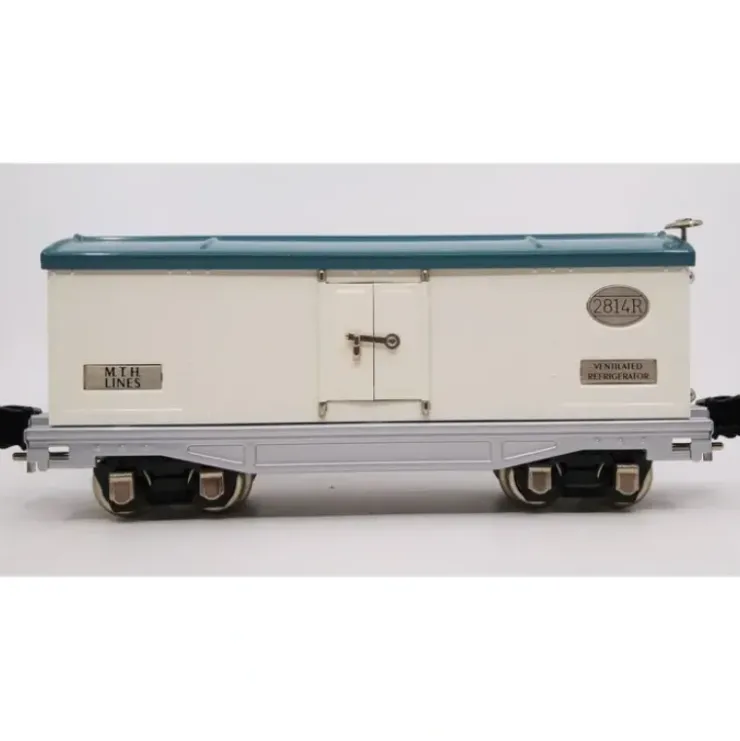 MTH 11-70049 White Blue #2814R O Gauge Reefer Car - Your Source for Gaming Essentials* Trains