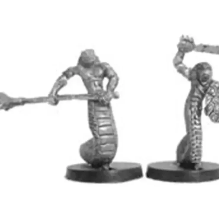 Tabletop Miniatures>Naga Guardian Warriors (2) #06-002 Classic Ral Partha Fantasy RPG Metal Figure - Your Source for Gaming Essentials