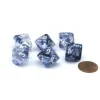 Dice>Nebula 16mm D10 (0-9) Chessex Dice, 6 Pieces - Black with White Numbers - Your Source for Gaming Essentials