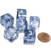 Dice>Nebula 15mm D6 Polyhedral Chessex Dice, 6 Pieces - Black with White Numbers - Your Source for Gaming Essentials