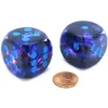 Dice>Nebula 30mm Large D6 Dice, 2 Pieces - Nocturnal with Blue Pips - Your Source for Gaming Essentials