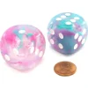 Dice>Nebula 30mm Large D6 Dice, 2 Pieces - Wisteria with White Pips - Your Source for Gaming Essentials