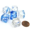 Dice>Nebula 15mm 6 Sided D6 Chessex Dice, 6 Pieces - Dark Blue with White Numbers - Your Source for Gaming Essentials