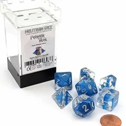 Dice>Neutron Dice 7 Piece Polyhedral DnD Dice Set - Power Teal - Your Source for Gaming Essentials