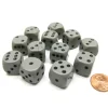 Dice>Opaque 16mm D6 Chessex Dice Block (12 Die) - Grey with Black Pips - Your Source for Gaming Essentials