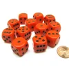 Dice>Opaque 16mm D6 Chessex Dice Block (12 Die) - Orange with Black Pips - Your Source for Gaming Essentials