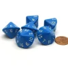 Dice>Opaque 17mm 16 Sided D16 Chessex Dice, 6 Pieces - Blue with White Numbers - Your Source for Gaming Essentials