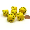 Dice>Opaque 17mm 16 Sided D16 Chessex Dice, 6 Pieces - Yellow with Black Numbers - Your Source for Gaming Essentials