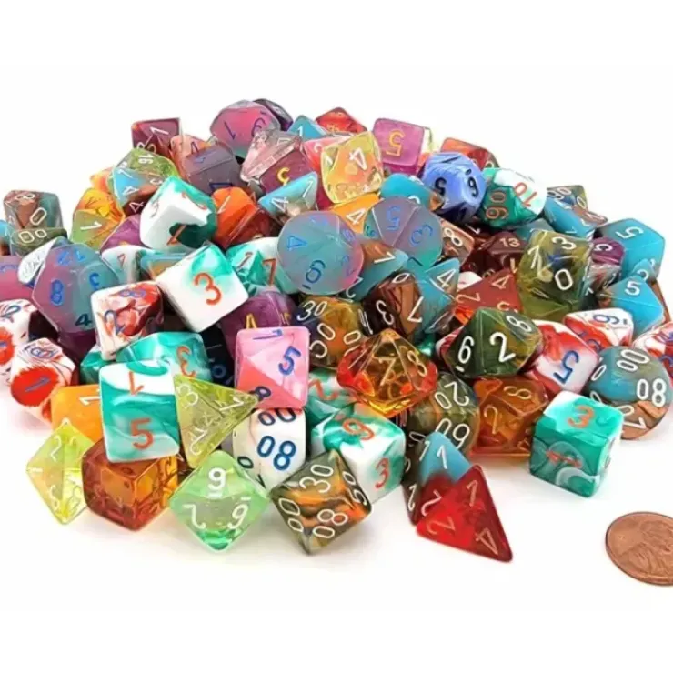 Dice>Pack of 150 Assorted Loose Polyhedral Chessex Lab Dice - Your Source for Gaming Essentials