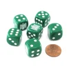 Dice>Pack of 6 Chessex Axis and Allies 16mm D6 Italian Dice - Green with White Pips - Your Source for Gaming Essentials