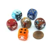 Dice>Pack of 6 Chessex Custom Engraved 16mm D6 Assorted Style Dice - Dragons - Your Source for Gaming Essentials