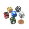Dice>Pack of 6 Chessex Custom Engraved 16mm D6 Assorted Style Dice - Fleur-de-lis - Your Source for Gaming Essentials
