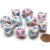 Dice>Pack of 10 Chessex Festive D10 Dice - Pop Art with Blue Numbers - Your Source for Gaming Essentials