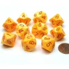 Dice>Pack of 10 Chessex Festive D10 Dice - Sunburst with Red Numbers - Your Source for Gaming Essentials