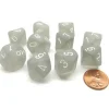 Dice>Pack Of 10 Chessex Frosted D10 Dice - Light Smoke with White Numbers - Your Source for Gaming Essentials