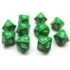 Dice>Pack Of 10 Chessex Opaque D10 Dice - Green with White Numbers - Your Source for Gaming Essentials