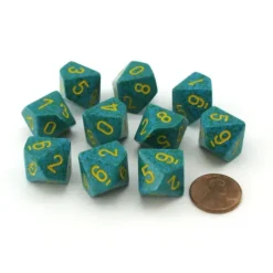 Dice>Pack of 10 Chessex 10 Sided d10 Dice - Speckled Primula - Your Source for Gaming Essentials