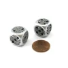 Dice>Pack of 2 Circuit Design D6 Dice with Thin Metal-Plating Over Plastic - Aluminum - Your Source for Gaming Essentials