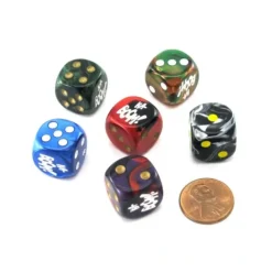 Dice>Pack of 6 Custom Engraved 16mm D6 Assorted Style Funny Meme Dice - Ka-Boom - Your Source for Gaming Essentials