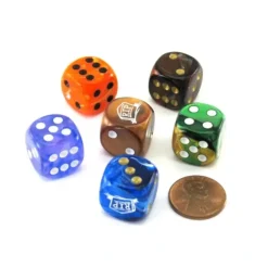 Dice>Pack of 6 Custom Engraved 16mm D6 Assorted Style Funny Meme Dice - R.I.P. - Your Source for Gaming Essentials
