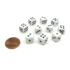 Dice>Pack of 10 Deluxe Round Edge Small 10mm Opaque D6 Dice - White - Your Source for Gaming Essentials