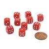 Dice>Pack of 10 Deluxe Round Edge Small 10mm Opaque D6 Dice - Red - Your Source for Gaming Essentials