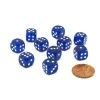 Dice>Pack of 10 Deluxe Round Edge Small 10mm Transparent D6 Dice - Blue - Your Source for Gaming Essentials