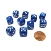 Dice>Pack of 10 Deluxe Round Edge Small 12mm Marble D6 Dice - Blue - Your Source for Gaming Essentials