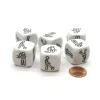 Dice>Pack of 6 D6 22mm Body Parts Dice - White with Black Etches - Your Source for Gaming Essentials