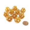 Dice>Pack of 10 D12 20mm Koplow Games Glitter Dice - Yellow - Your Source for Gaming Essentials