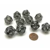 Dice>Pack of 10 D20 20mm Koplow Games Glitter Dice - Black - Your Source for Gaming Essentials