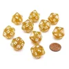 Dice>Pack of 10 D20 20mm Koplow Games Glitter Dice - Yellow - Your Source for Gaming Essentials