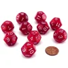 Dice>Pack of 10 D12 18mm Koplow Games Pearl Dice - Red - Your Source for Gaming Essentials