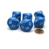 Dice>Pack of 6 D10 20mm Numbered 10 to 19 Dice - Blue with White Numbers - Your Source for Gaming Essentials