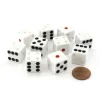 Dice>Pack of 10 D6 16mm Penumbra Shadow Dice - White with Red, White, Black Pips - Your Source for Gaming Essentials